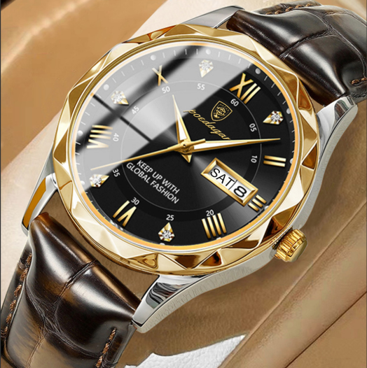 Swiss Brand Waterproof Luminous Men's Quartz Watch