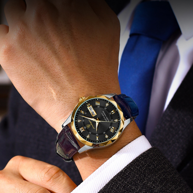 Swiss Brand Waterproof Luminous Men's Quartz Watch